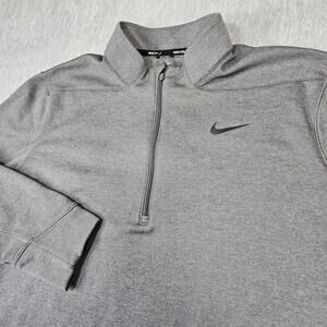 Nike Golf Sweatshirt Mens XL Gray Fleece Therma Repel Half Zip